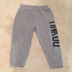 PINK light grey cropped sweat pants, Size: XS